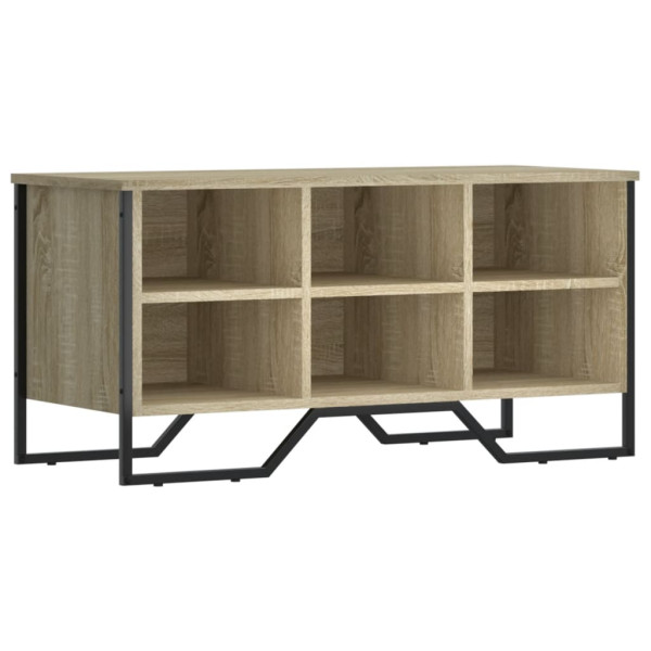 Zapatero de madera de ingeniería roble Sonoma 90x38x45.5 cm M 2