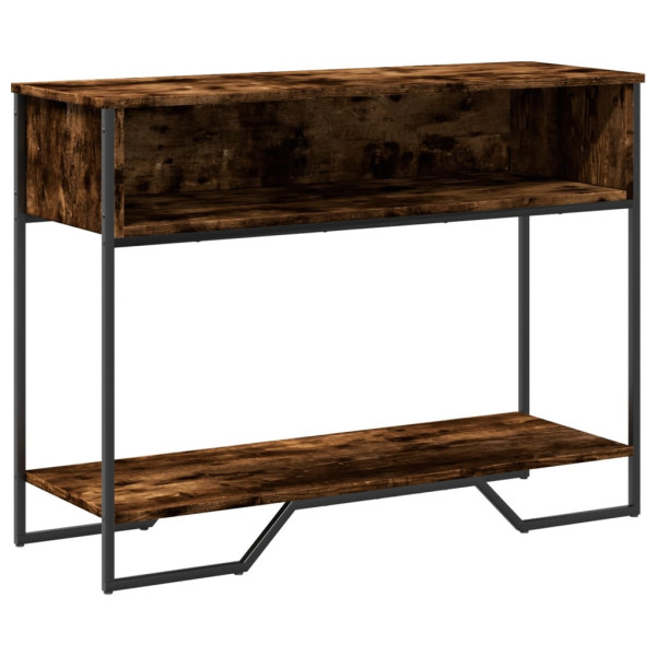 Mesa consola madera de ingeniería roble ahumado 100x35x74.5 cm M 2