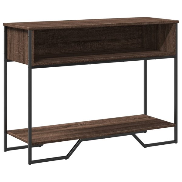 Mesa consola 100x35x74.5 cm derivados madeira carvalho castanho M 2