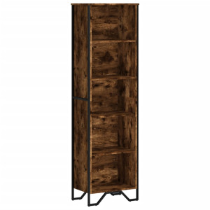 Estantería madera de ingeniería roble ahumado 50x31x169 cm H