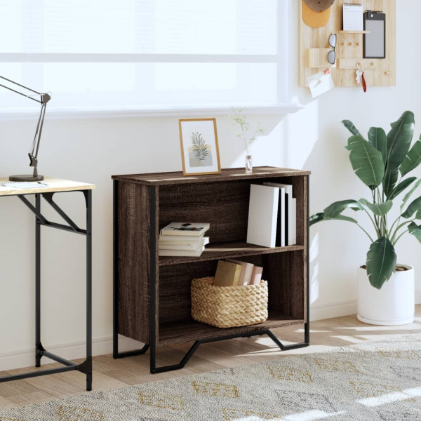 Estantería de madera de ingeniería marrón roble 80x31x74.5 cm M 3