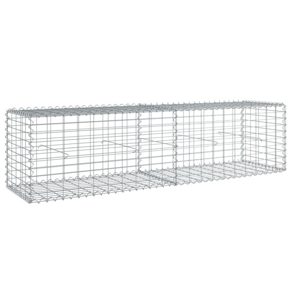 Cesta de gaviones con cubierta hierro galvanizado 200x50x50 cm M 2