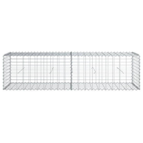 Cesta de gaviones con cubierta hierro galvanizado 200x50x50 cm M 3
