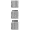 Estante de pared 3 uds madera ingeniería gris Sonoma 58x18x18cm 5