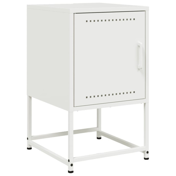 Mesa de cabeceira 36x39x60.5 cm aço branco M 2