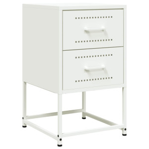 Mesa de cabeceira 36x39x60.5 cm aço branco H