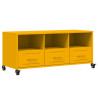 Mueble para TV acero laminado en frío amarillo 100.5x39x43.5 cm 2