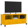 Móvel de TV 100.5x39x43.5 cm aço amarelo mostarda 4