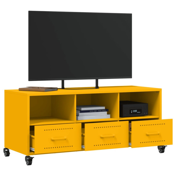 Móvel de TV 100.5x39x43.5 cm aço amarelo mostarda M 5