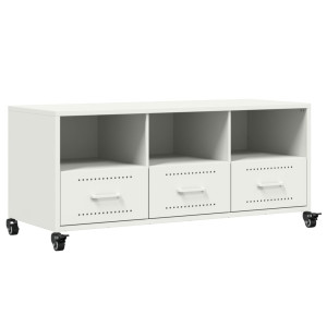 Móvel de TV 100.5x39x43.5 cm aço branco H