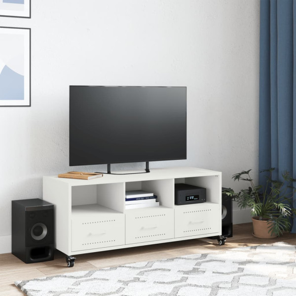 Móvel de TV 100.5x39x43.5 cm aço branco M 3