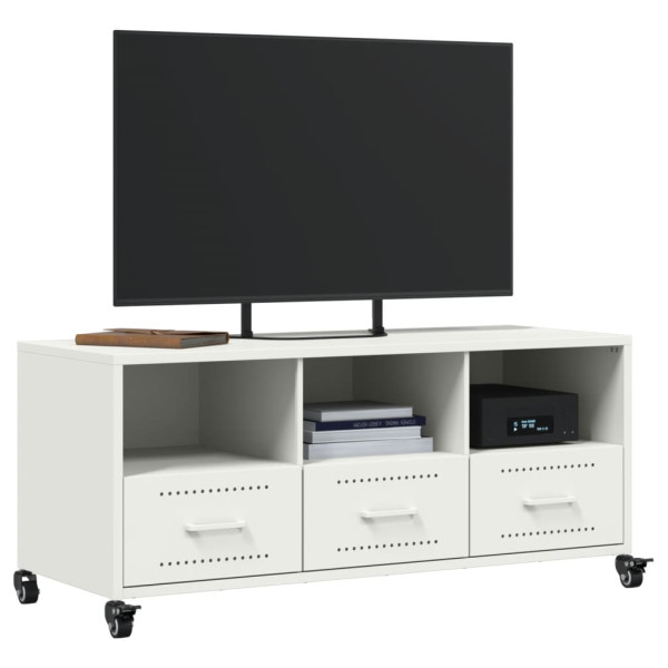 Mueble para TV acero laminado en frío blanco 100.5x39x43.5 cm M 4