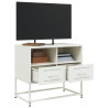 Mueble para TV de acero blanco 68x39x60.5 cm 4