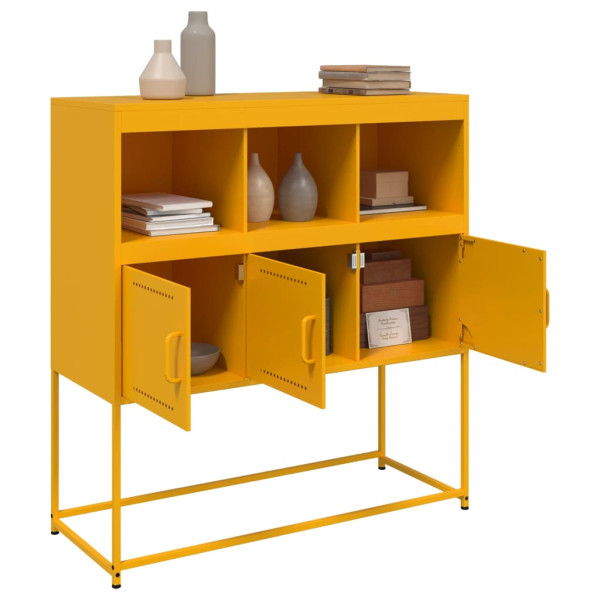 Aparador de acero laminado en frío amarillo 100.5x39x107 cm M 5