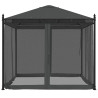 Gazebo com paredes de malha 2.93x2.93 m aço antracite 3