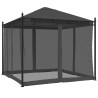 Gazebo com paredes de malha 2.93x2.93 m aço antracite 5
