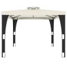 VidaXL Gazebo com telhado duplo 3.98x2.98 m aço creme 4