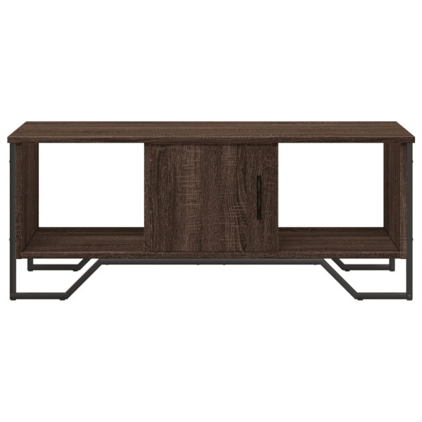 Mesa de centro madera de ingeniería roble marrón 100x51x40 cm M 5