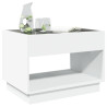 Mesa de centro luzes LED Infinity 70x50x50 cm branco 4