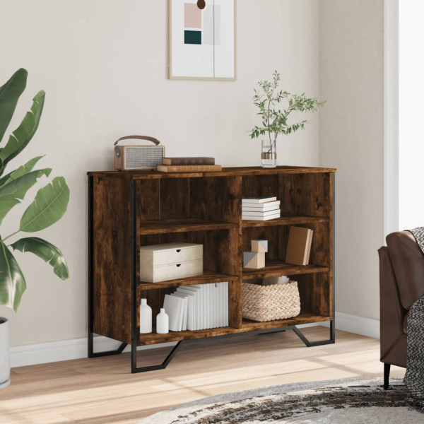 Aparador madera de ingeniería roble ahumado 101x35.5x74.5 cm M 3