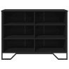 Aparador madera de ingeniería negro 101x35.5x74.5 cm 4