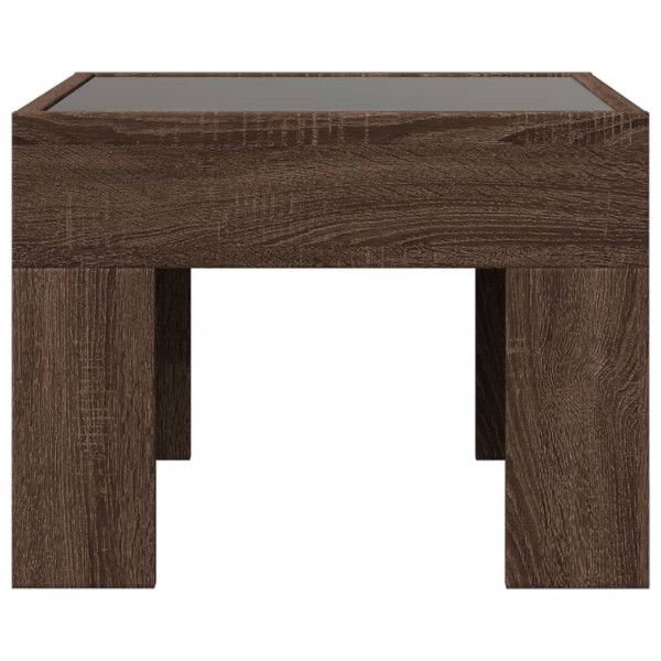 Mesa de cabeceira c/ LED Infinity 40x40x30 cm carvalho castanho M 4