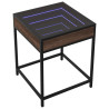 Mesa de cabeceira c/ LED Infinity 40x40x51 cm carvalho castanho 3