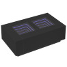 Mesa de centro luzes LED Infinity 116x69x40 cm preto 2