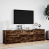 Mueble de TV LED madera ingeniería roble ahumado 180x34x50 cm 4
