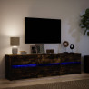 Mueble de TV LED madera ingeniería roble ahumado 180x34x50 cm 5