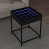 Mesa de centro com luzes LED Infinity 40x40x51 cm preto 1