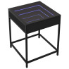 Mesa de centro com luzes LED Infinity 40x40x51 cm preto 3