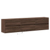 Mueble de TV de pared con LED marrón roble 180x31x45 cm 3