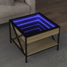 Mesa de centro con Infinity LED roble Sonoma 50x50x38 cm 1