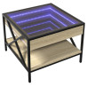 Mesa de centro luzes LED Infinity 50x50x38 cm carvalho sonoma 3