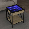 Mesa de centro con Infinity LED roble Sonoma 40x40x49 cm 1
