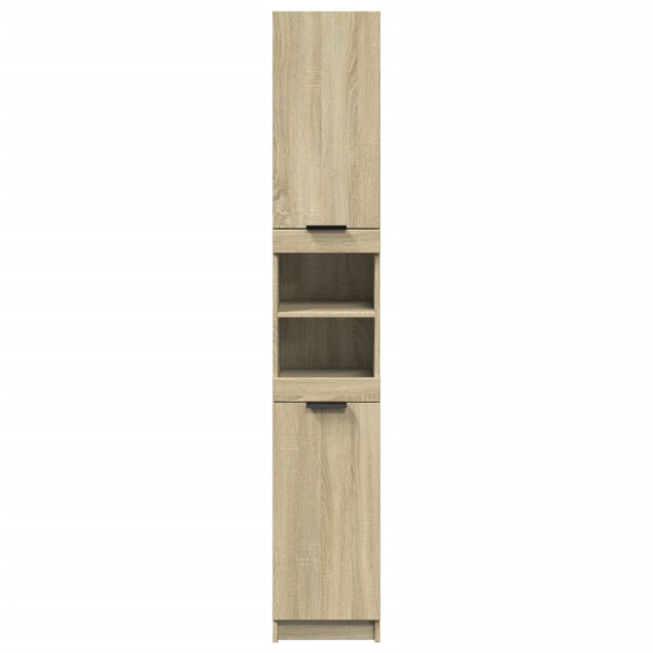 Armario de baño madera ingeniería roble Sonoma 32x34x188.5 cm M 4