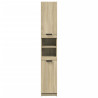 Armario de baño madera ingeniería roble Sonoma 32x34x188.5 cm 4