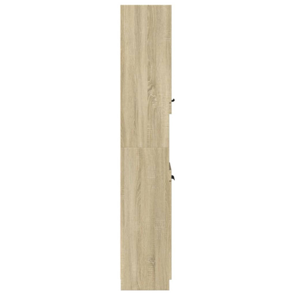 Armario de baño madera ingeniería roble Sonoma 32x34x188.5 cm M 5