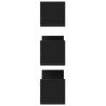 Prateleiras de parede 3 pcs 58x18x18 cm deriv. de madeira preto 5