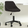 Silla de oficina giratoria de terciopelo negro 1