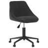 Silla de oficina giratoria de terciopelo negro 2