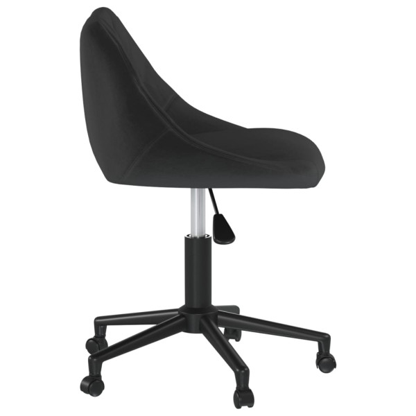 Silla de oficina giratoria de terciopelo negro M 4