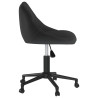 Silla de oficina giratoria de terciopelo negro 4