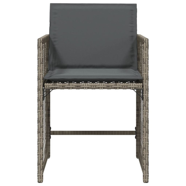 Sillones de jardín con cojines 4 uds ratán sintético gris M 5