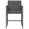 Sillones de jardín con cojines 4 uds ratán sintético gris 5