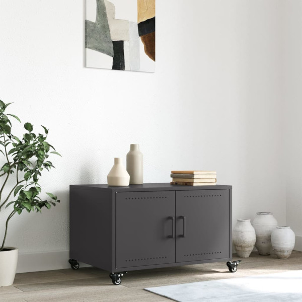 Mesa de centro acero laminado en frío negro 68x50x43.5 cm M 3