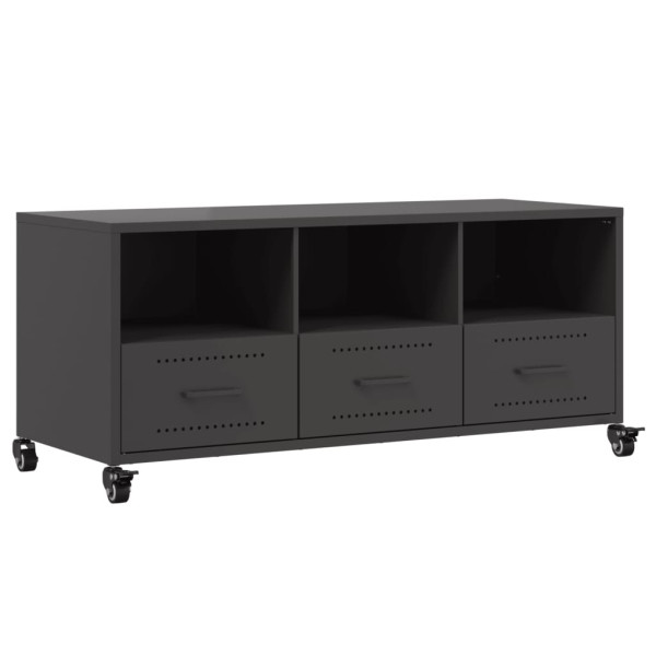 Mueble para TV acero laminado en frío negro 100.5x39x43.5 cm M 2