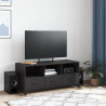 Móvel de TV 100.5x39x43.5 cm aço preto 3