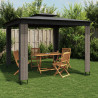 VidaXL Gazebo com telhado duplo 2.94x2.94 m aço antracite 1